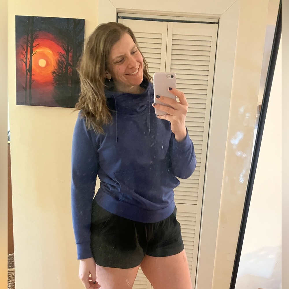 Lululemon Blue Scuba Crossover Hoodie